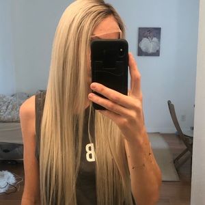 Full lace 22 inch medium blonde blend hair wig🤩